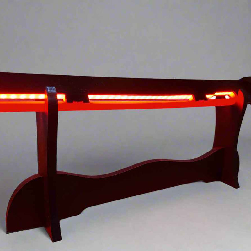 LED Chinese Style Katana Swords - Red Glowing Wooden Red Swords for Gifts and Decorations