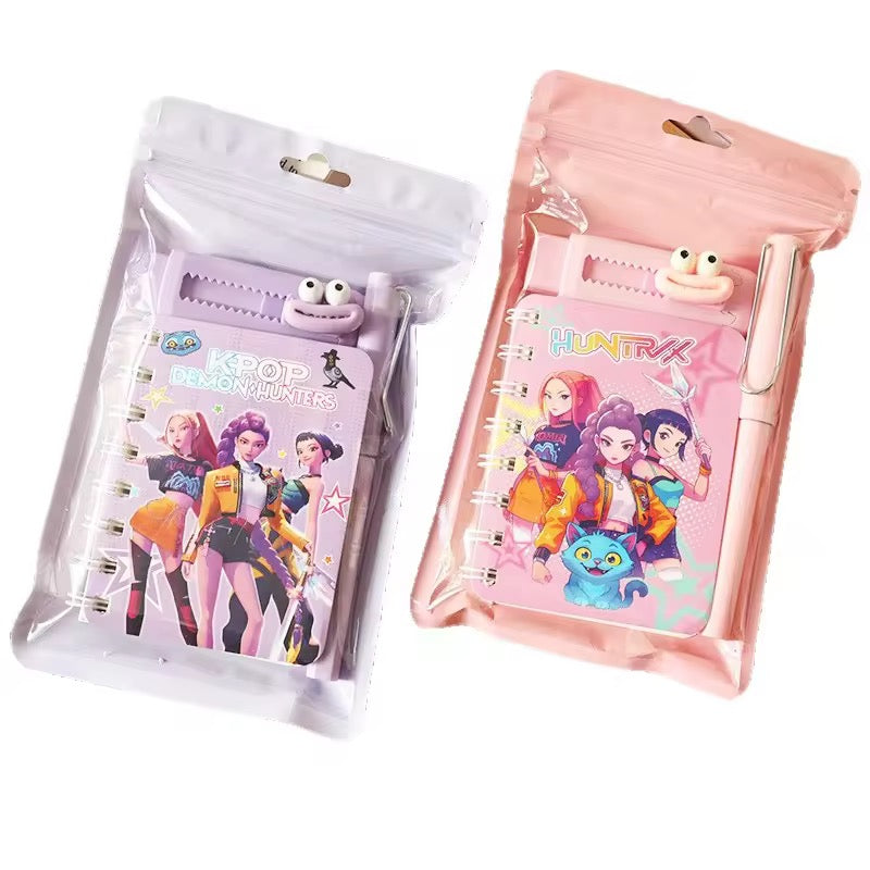 K-Pop Demon Hunter 3 PCs(Notebook, Eraser & Pen) Set