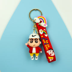 Shin-chan PVC Keychain with White Cap & Red Jacket - Premium Quality - Project M Shop