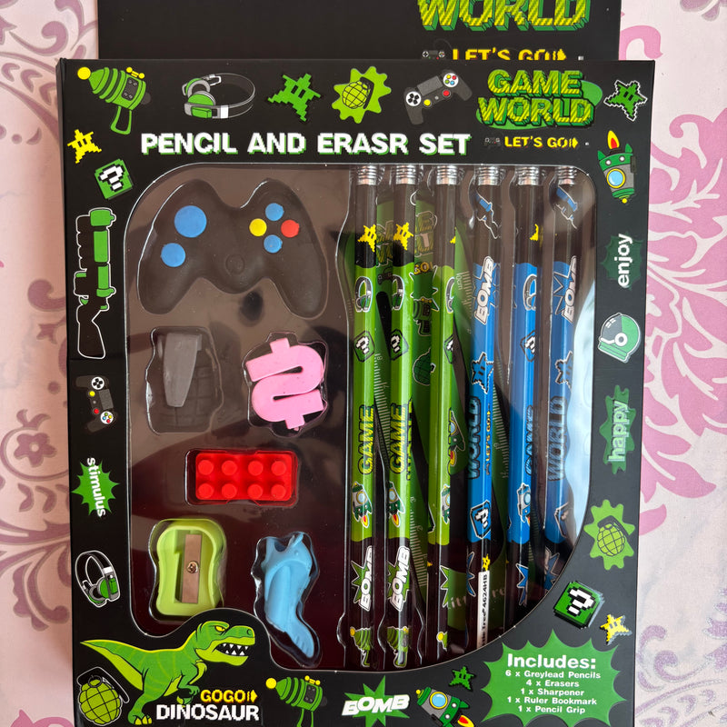 Game world stationery set of 13 pieces - Project M Shop
