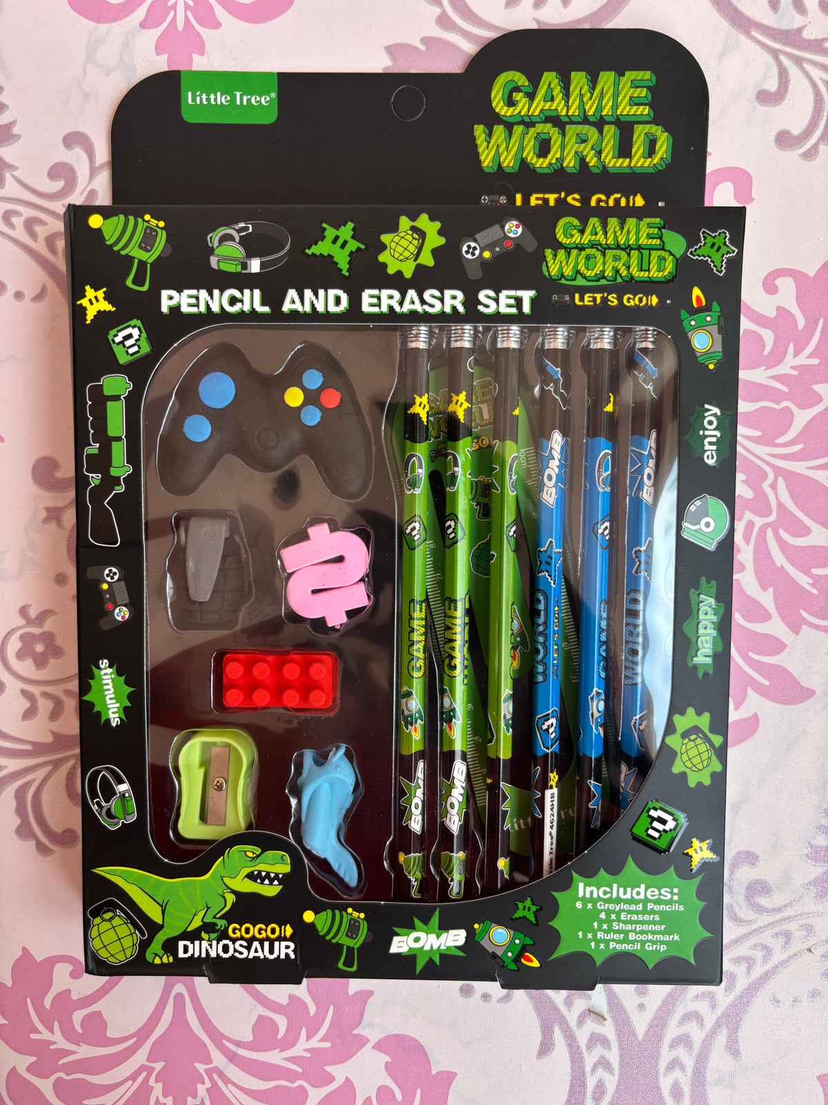 Game World Stationery Set – 13 PCs Gaming-Themed School Kit
