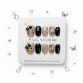Kitty Charms & Printed Design Short Press-On Nails - Size S & M - Project M Shop