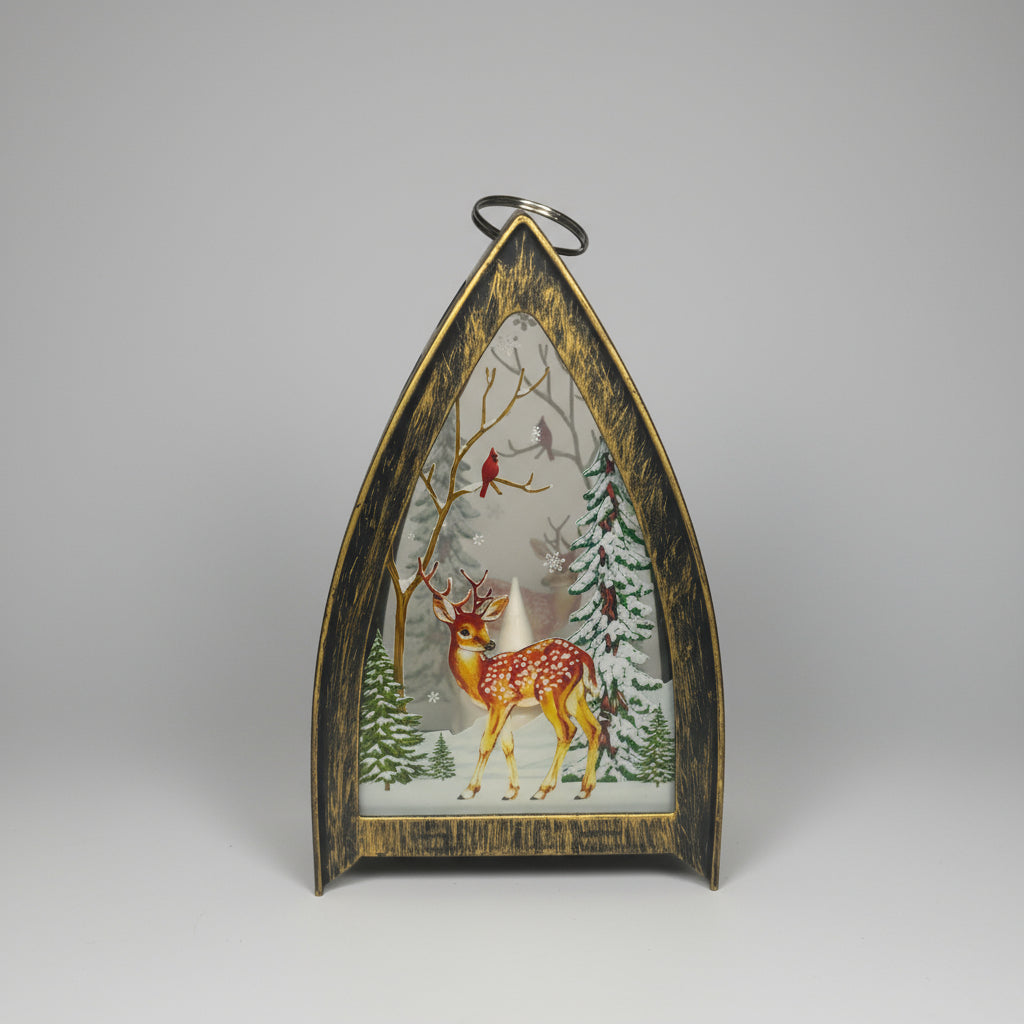 Reindeer Tringle Shaped Lantern LED Light For Decoration - For Indoor Use - Project M Shop