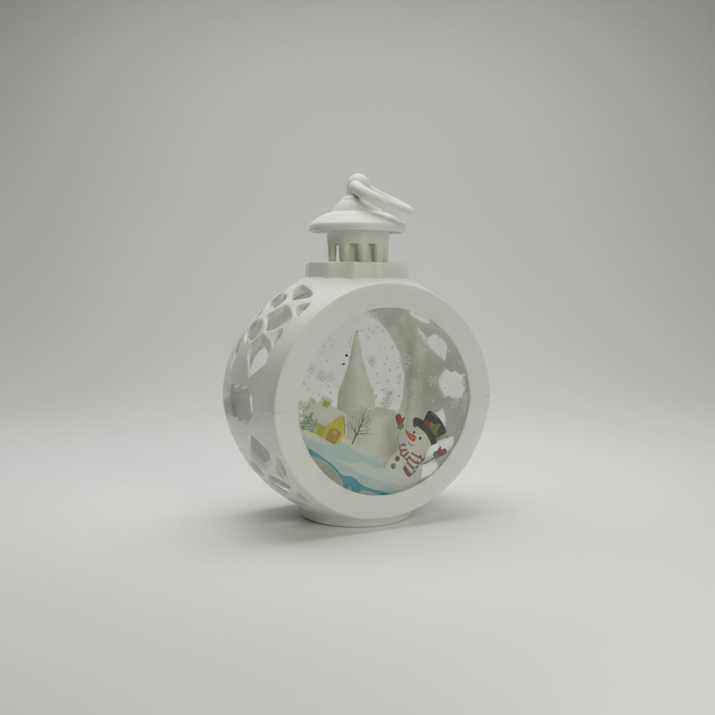 Snow-man Round Lantern LED Light For Decoration - For Indoor Use - Project M Shop