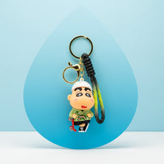 Shin-chan PVC Keychain with White Cap & Sweatshirt - Premium Quality - Project M Shop