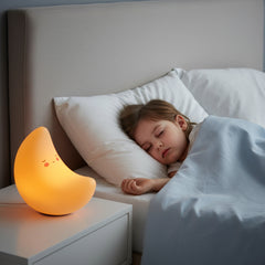 Moon Shaped Creative Silicon Plastic Night Light For Kids - Project M Shop