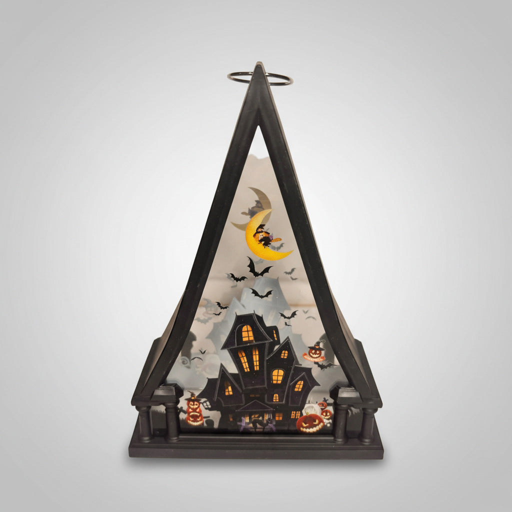 Haunted House  Triangle Shaped Lantern LED Light For Decoration - For Indoor Use - Project M Shop