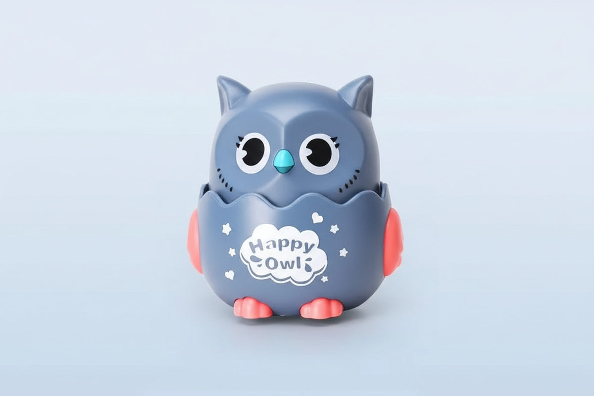 Pet Interactive Press To Slide Owls Toy - Colorful Interactive Pet Owl Toy