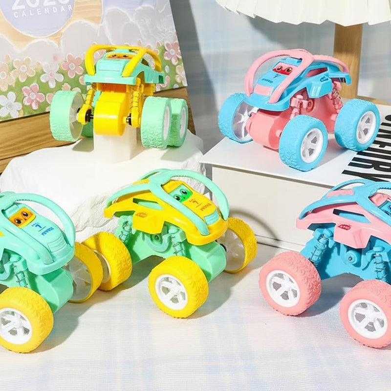Mini Monster Car Toy With Friction Drive Cute Toy For Children - Random Color - Project M Shop