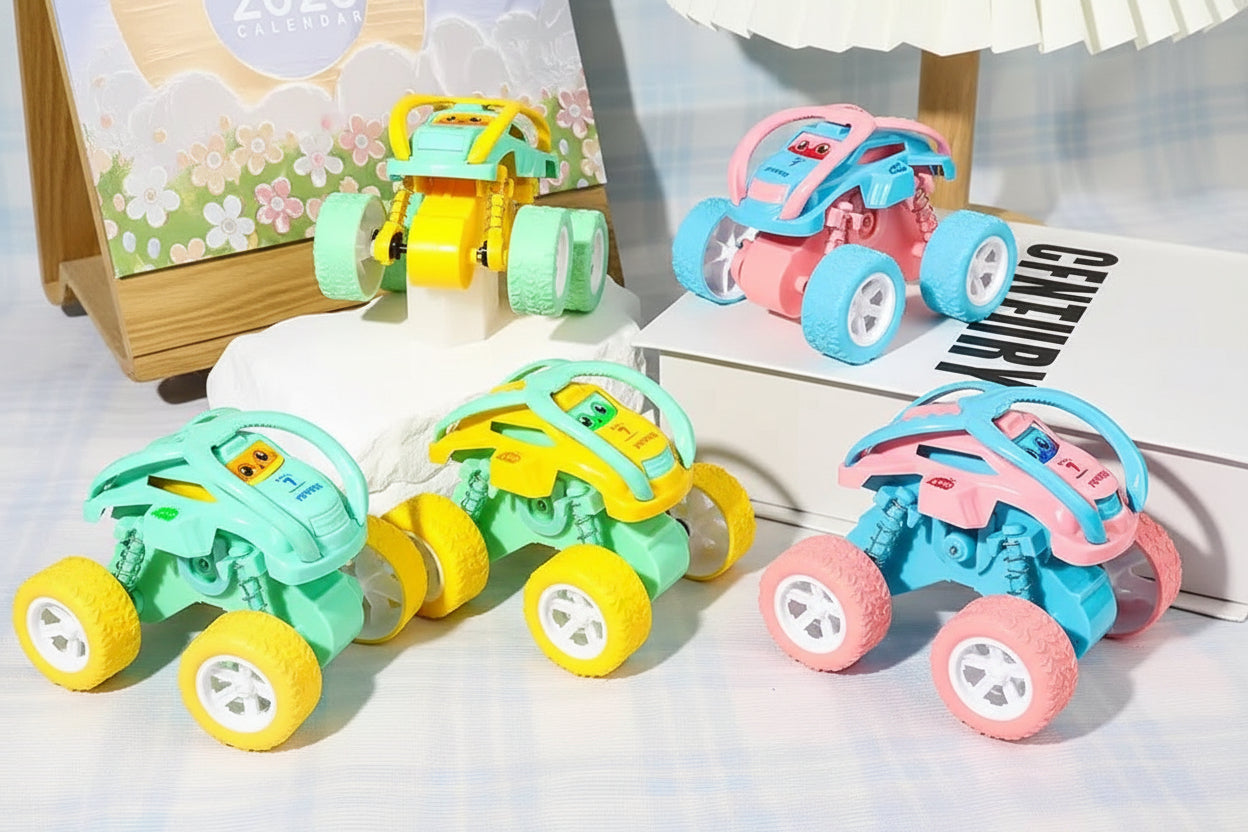 Mini Monster Car Toy With Friction Drive Cute Toy For Children - Random Color