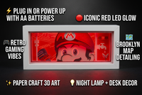 Super Mario LED Night Lamp – Retro Gaming Paper Craft Light