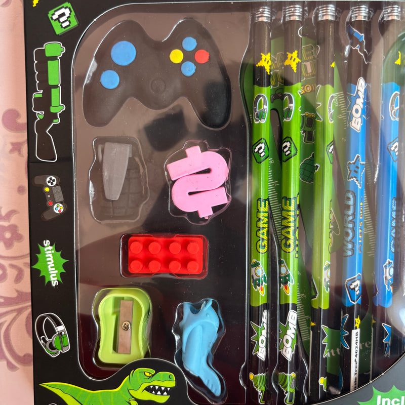 Game world stationery set of 13 pieces - Project M Shop