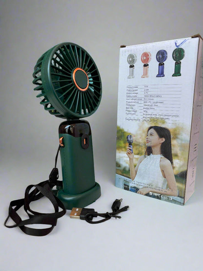 High Quality Portable Mini Fan with LED Display - 5 Speed Performance (1 Piece) - Project M Shop