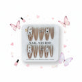 Charming Red Butterfly Long Press-On Nails - Size S - Project M Shop