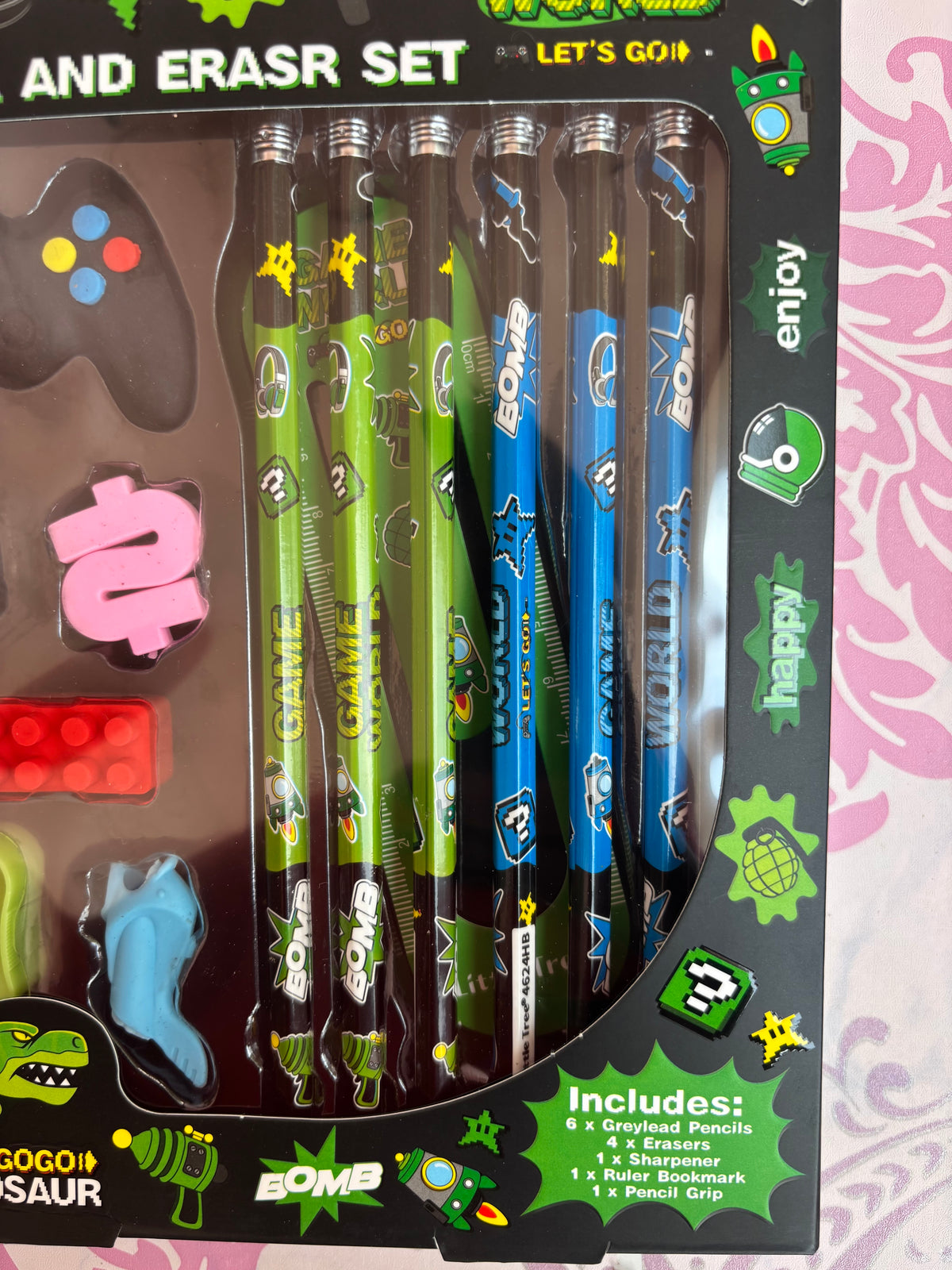 Game World Stationery Set – 13 PCs Gaming-Themed School Kit