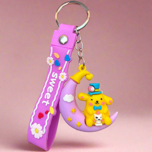 Pompompuarin Keychain on Moon PVC Rubber with Strap - Project M Shop