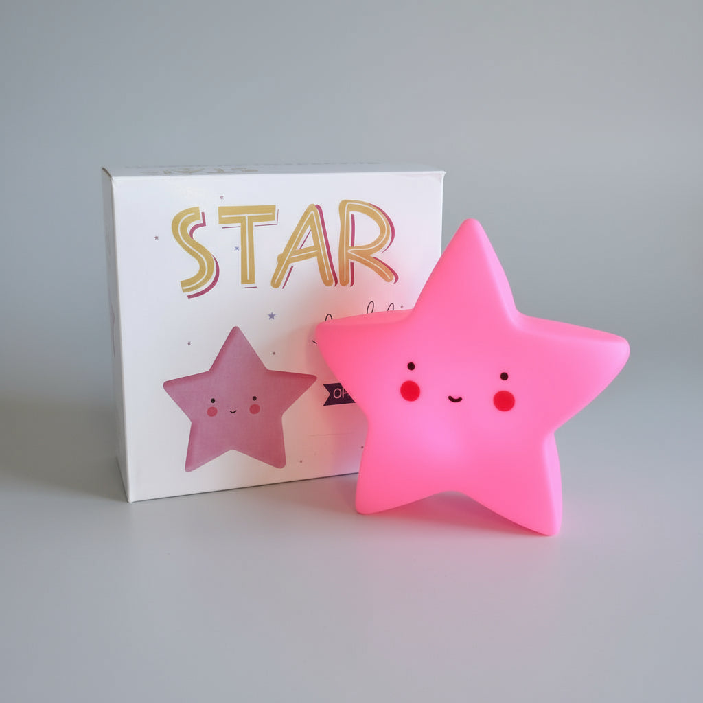 Star Shaped Creative Silicon Plastic Night Light For Kids - Project M Shop