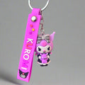 Kuromi Keychain PVC Rubber Bohemian Style with Strap - Project M Shop