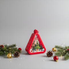 Christmas Tree Triangle Shaped Lantern LED Light For Decoration - For Indoor Use (Red) - Project M Shop