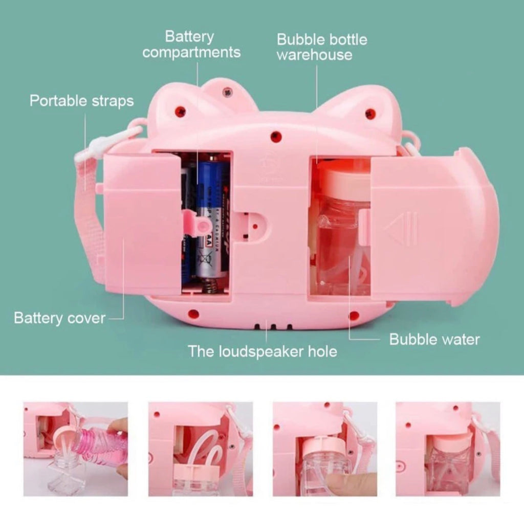Hello Kitty Automatic Bubble Camera Toy With light And Music - Project M Shop