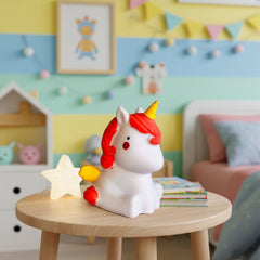 baby Unicorn Shaped Creative Silicon Plastic Night Light For Kids - Project M Shop