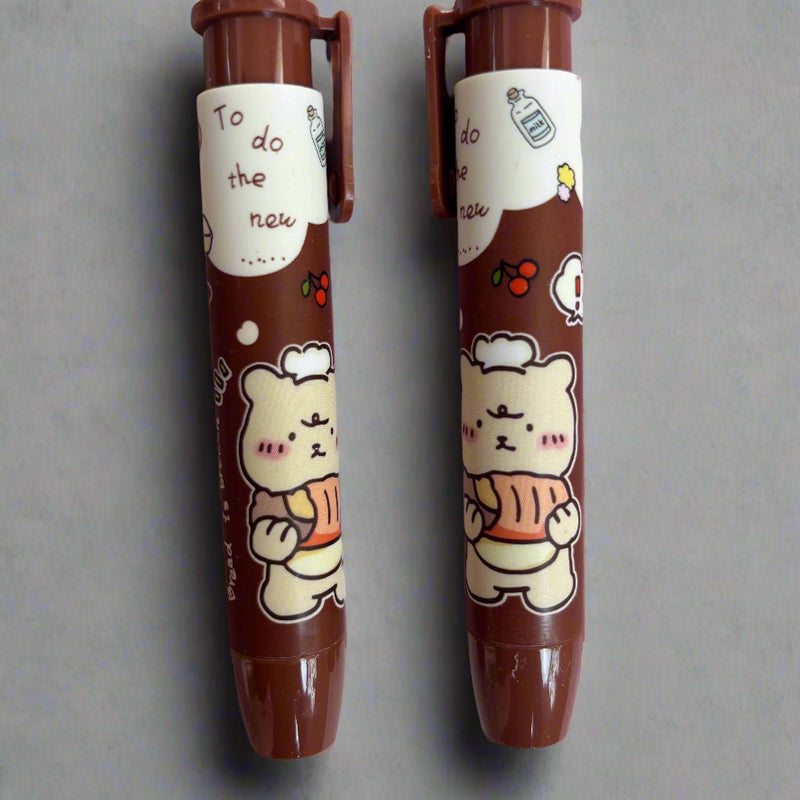 Cute bear brown color pen eraser- combo of 2 - Project M Shop