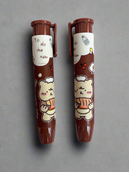 Cute bear brown color pen eraser- combo of 2 - Project M Shop