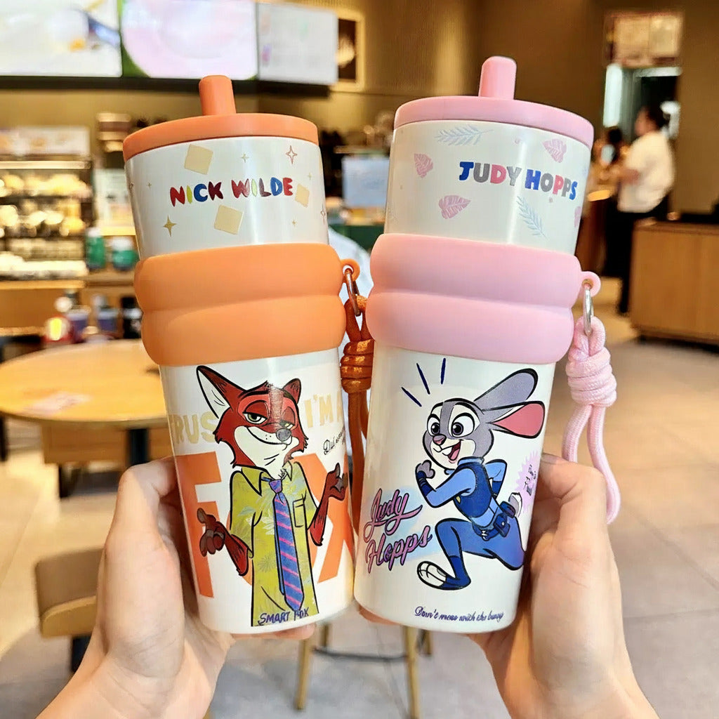 Zootopia Wild & Cute Insulated Stainless Steel Tumbler With Straw - 700 Ml - photo 1