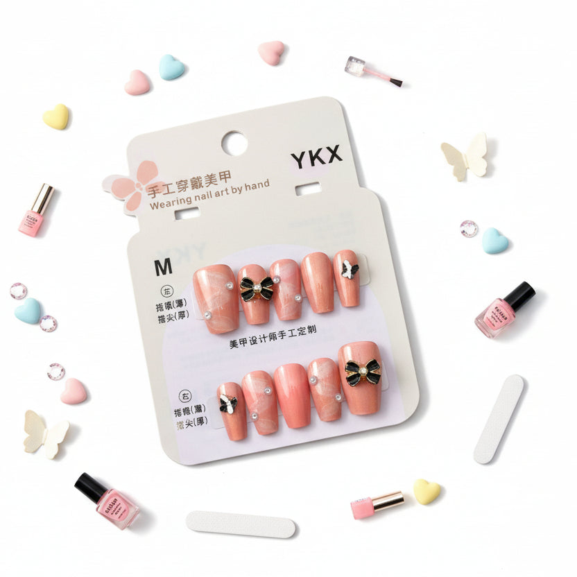 Elegant Charm Beautiful Press-On Nails for woman - Size M - Project M Shop