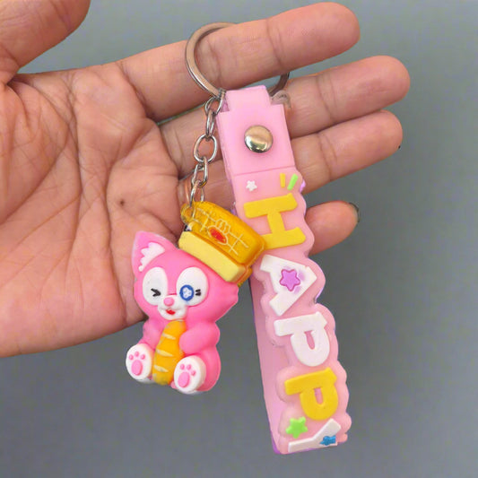 Pinkfong PVC Rubber Keychain with Bread Strap - Project M Shop