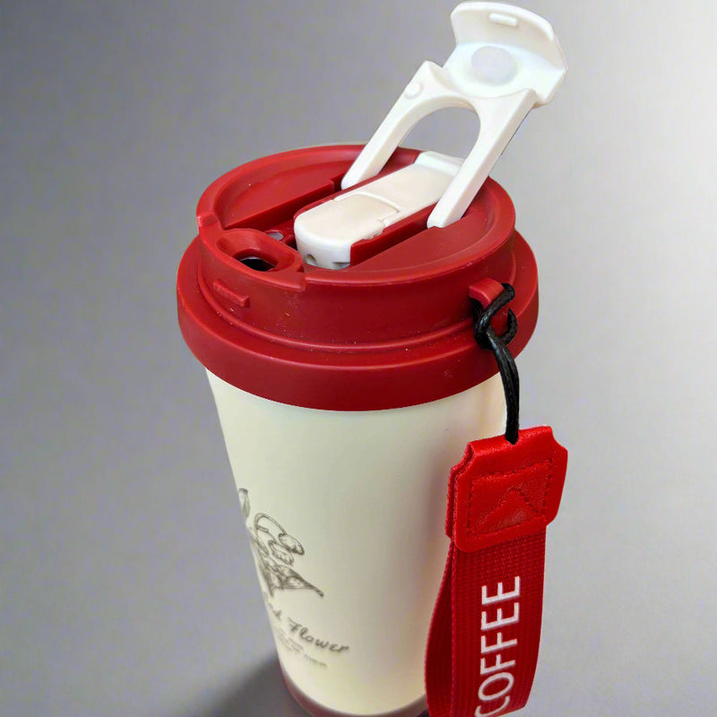 Blooming Delight Tumbler - Insulated Stainless Steel Cream & Red Mug - 600 ML - Project M Shop