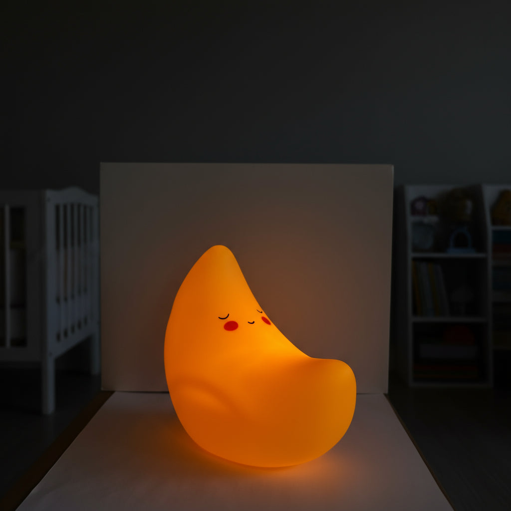 Moon Shaped Creative Silicon Plastic Night Light For Kids - Project M Shop