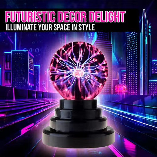 Plasma Ball Lamp 3 Inch – Touch-Reactive LED Desk Decor