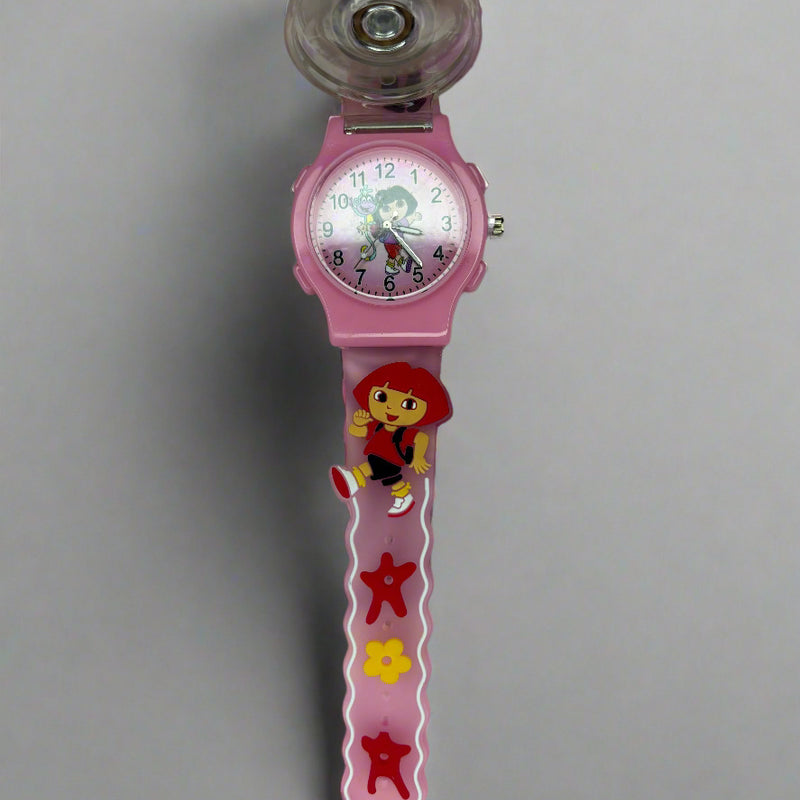 Cartoon style spinning and glowing analog watches for kids - 1 Piece (Random Color) - Project M Shop