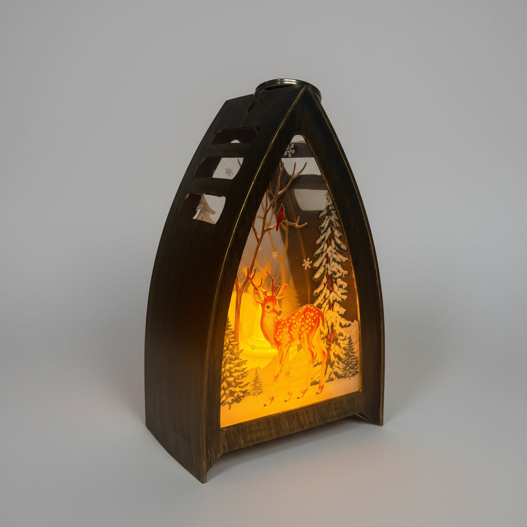 Reindeer Tringle Shaped Lantern LED Light For Decoration - For Indoor Use - Project M Shop