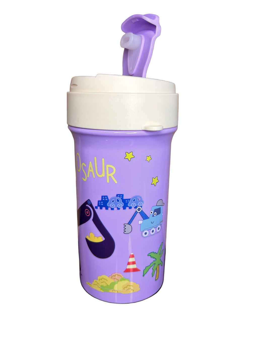 Dinosaur Printed Plastic Water Bottle For Kids - 400 ML - Project M Shop