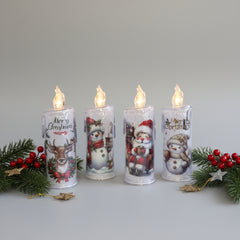 Set Of 4 - Christmas Candle Light For Indoor Christmas Decoration - Project M Shop