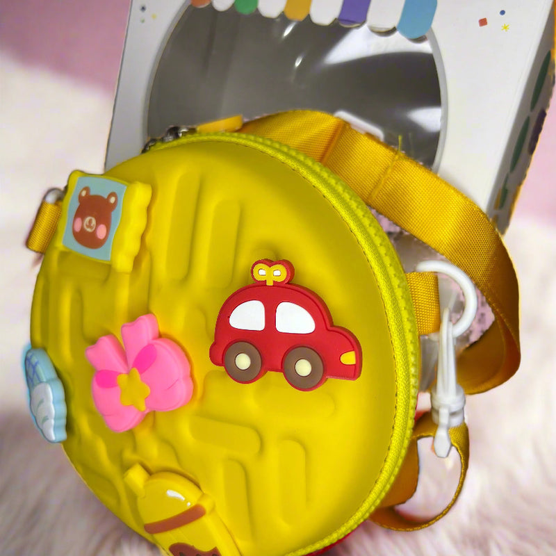 Girls cute round shaped cartoon charm sling bag - Project M Shop