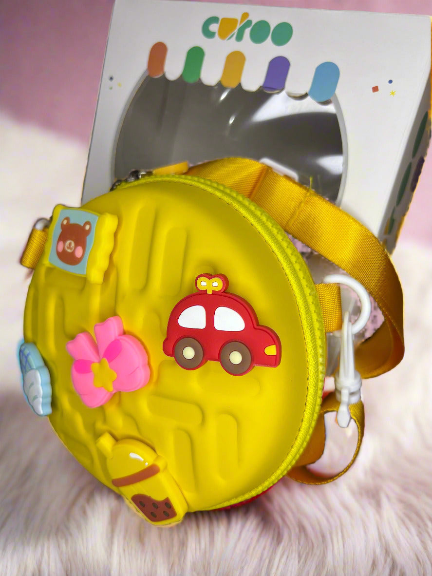Girls Round Cartoon Charm Sling Bag – Cute Everyday Bag