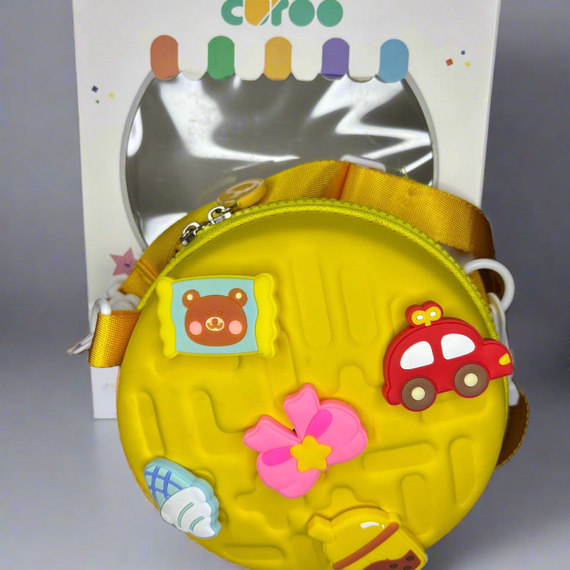 Girls cute round shaped cartoon charm sling bag - Project M Shop