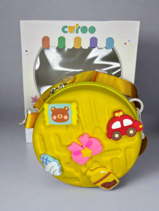 Girls cute round shaped cartoon charm sling bag - Project M Shop