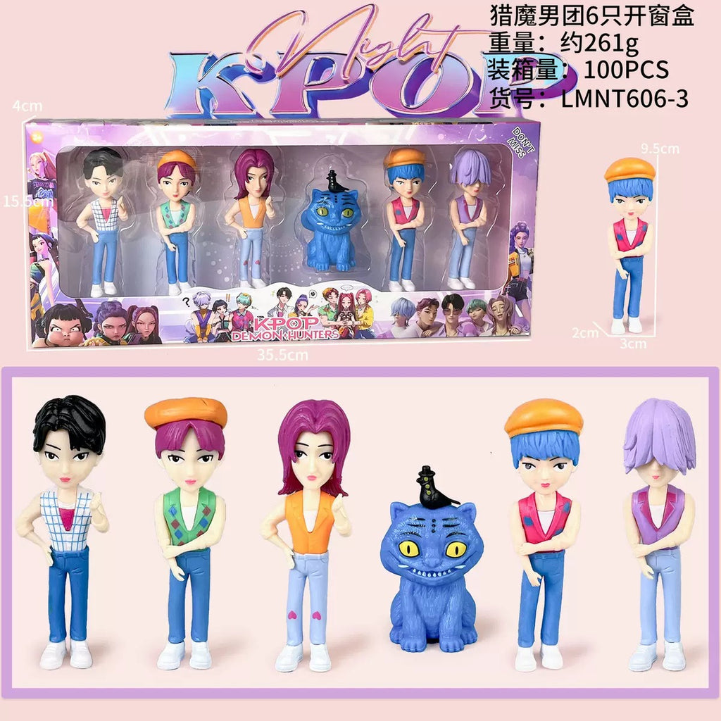 ( Set of 6 ) K-Pop Demon Hunter Saja Boys With Durphy PVC Figure - Project M Shop