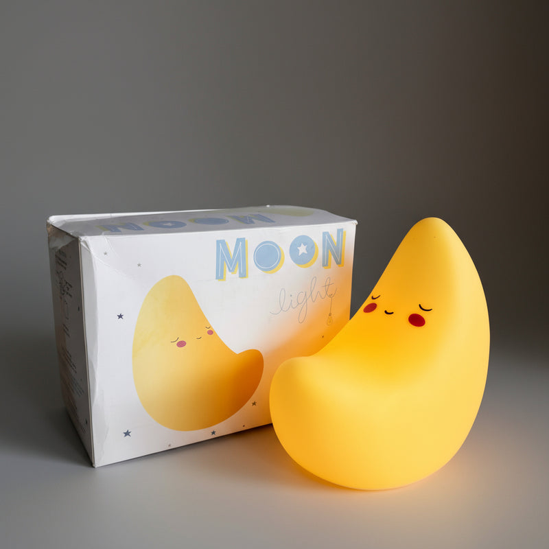 Moon Shaped Creative Silicon Plastic Night Light For Kids - Project M Shop