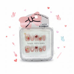 Fruity Strawberry Charms & Printed Press-On Nails -  Size S & M - Project M Shop
