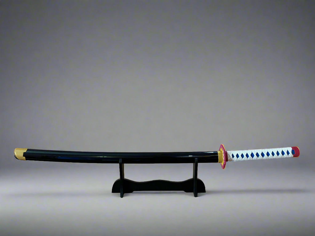 Giyuu Blue Wooden Sword - Anime Wooden Katana from Demon Slayer for Collectors - Project M Shop