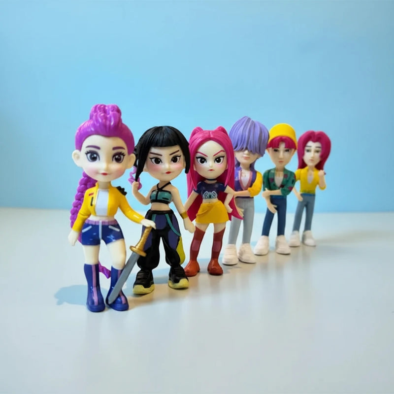 (Set of 6 pcs) K-Pop Demon Hunter Saja Boys x Huntrx PVC Figures - Project M Shop