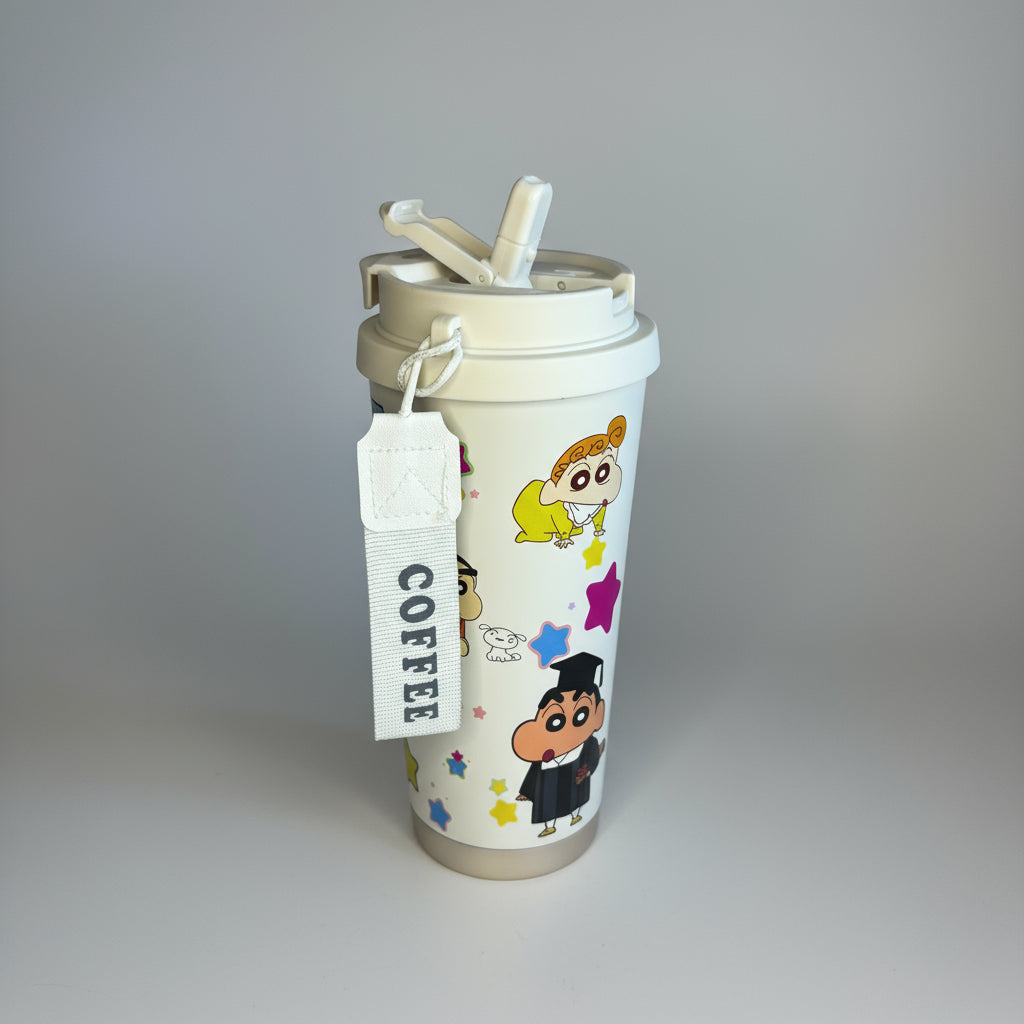 Shin-Chan Comic Book Design Insulated Tumbler - 600ML - Project M Shop
