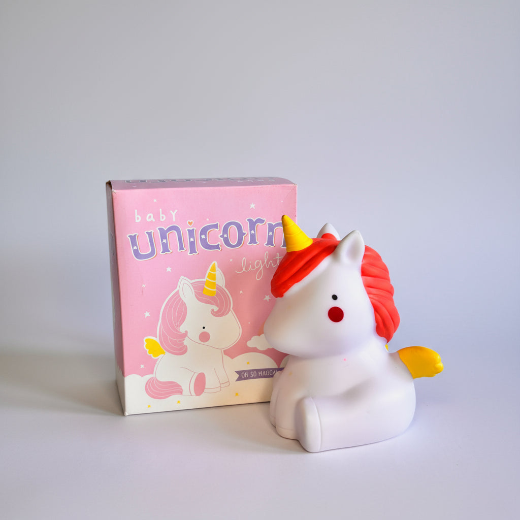 baby Unicorn Shaped Creative Silicon Plastic Night Light For Kids - Project M Shop