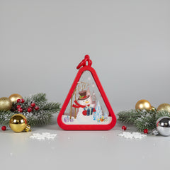 Snow-man Triangle Shaped Lantern LED Light For Decoration - For Indoor Use (Red) - Project M Shop