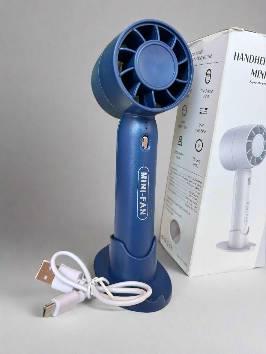 Handheld Portable Fan – 3-Speed Rechargeable Mini Fan